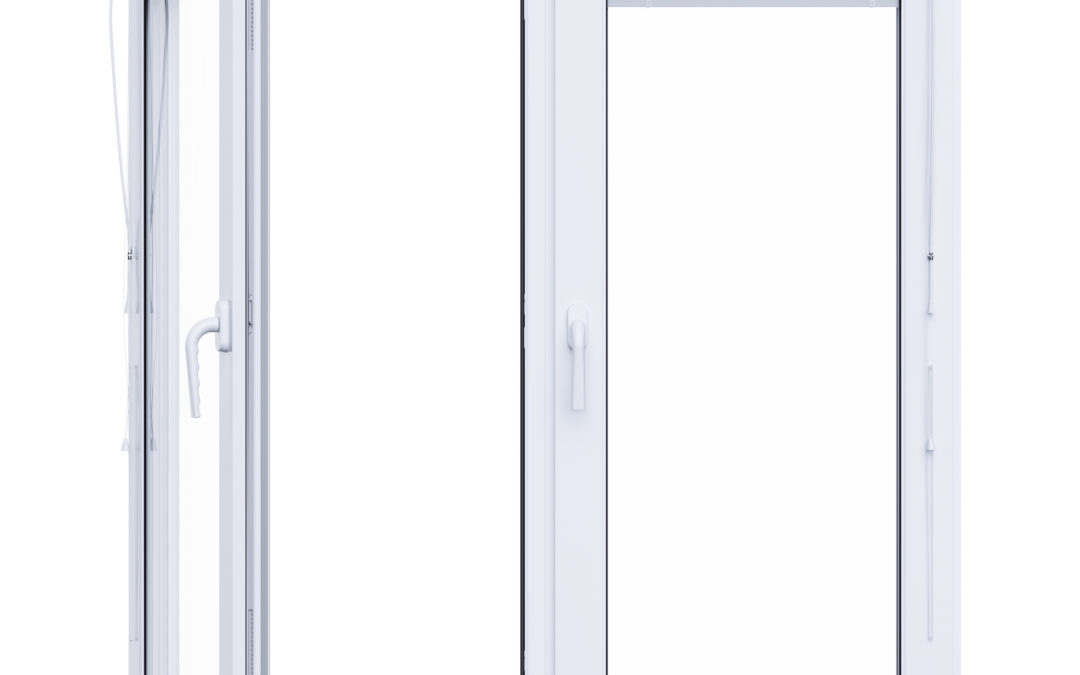 Une porte fenêtre en PVC avec 2 vantaux